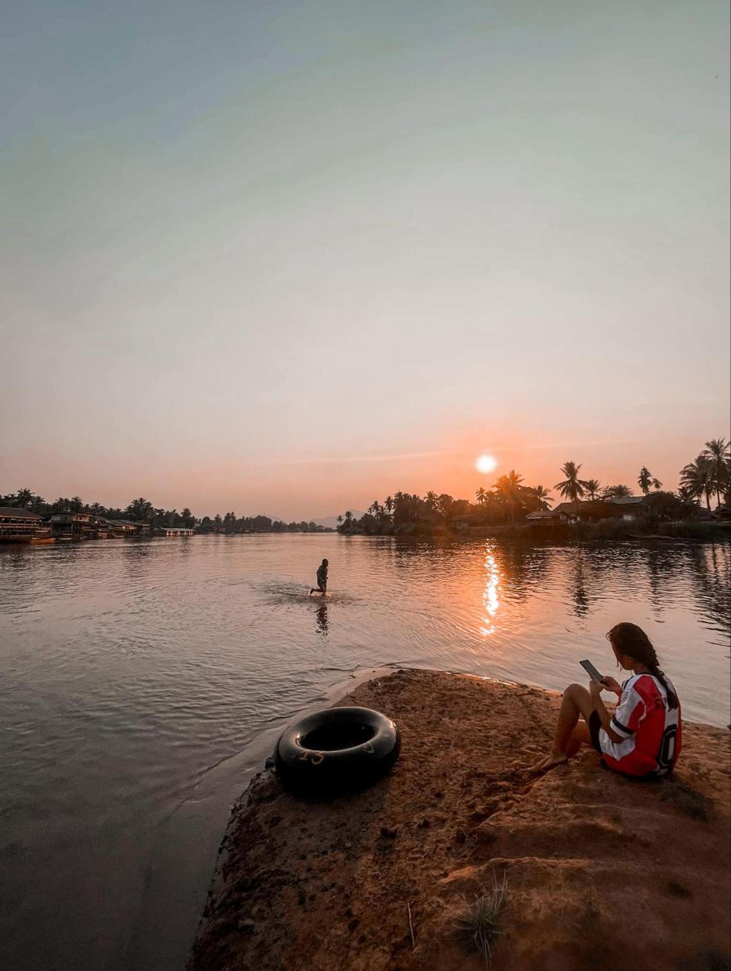 Souksanh River Bungalow Muang Không Esterno foto